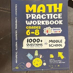 Math Practice Workbook for Grades 6-8 - Blue
